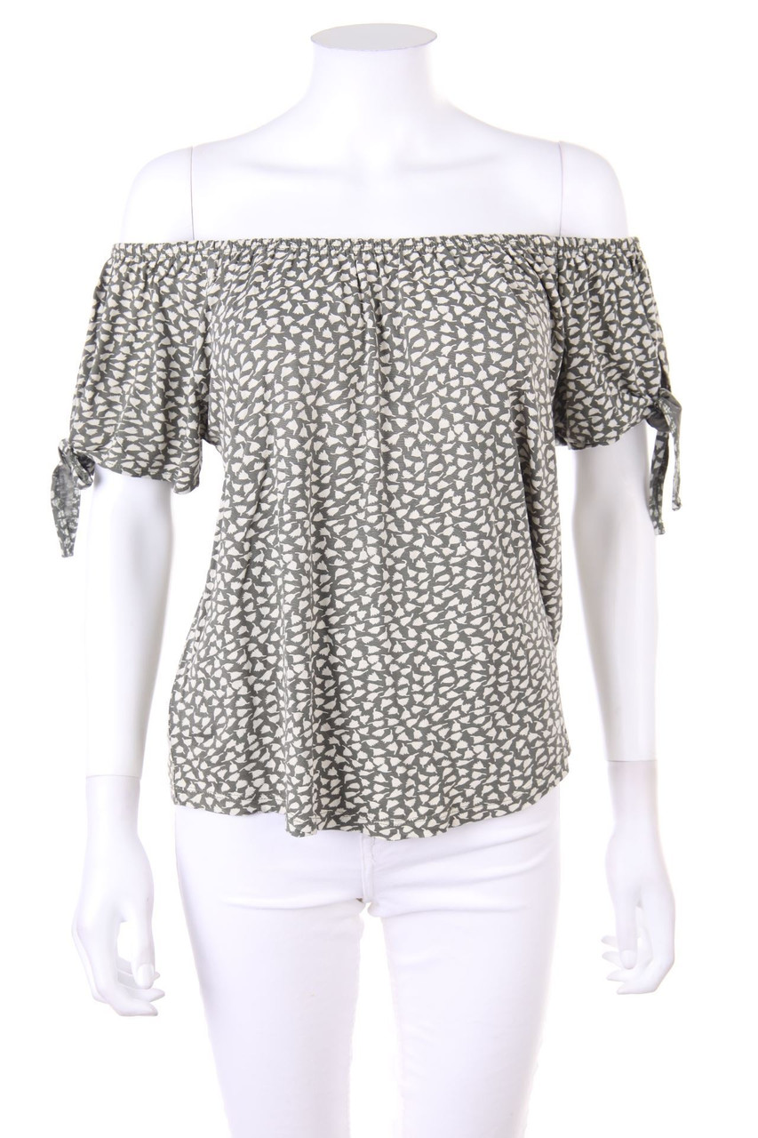 Chicorée - Carmen-Kurzarm-Shirt mit Print - S