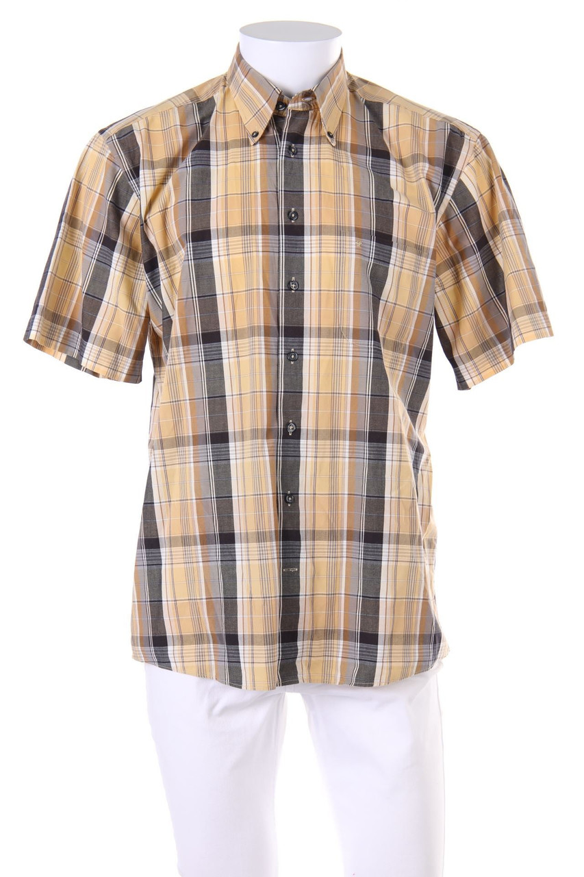 SEIDENSTICKER SPORTS - Karo-Kurzarm-Hemd mit Button-down-Kragen - M