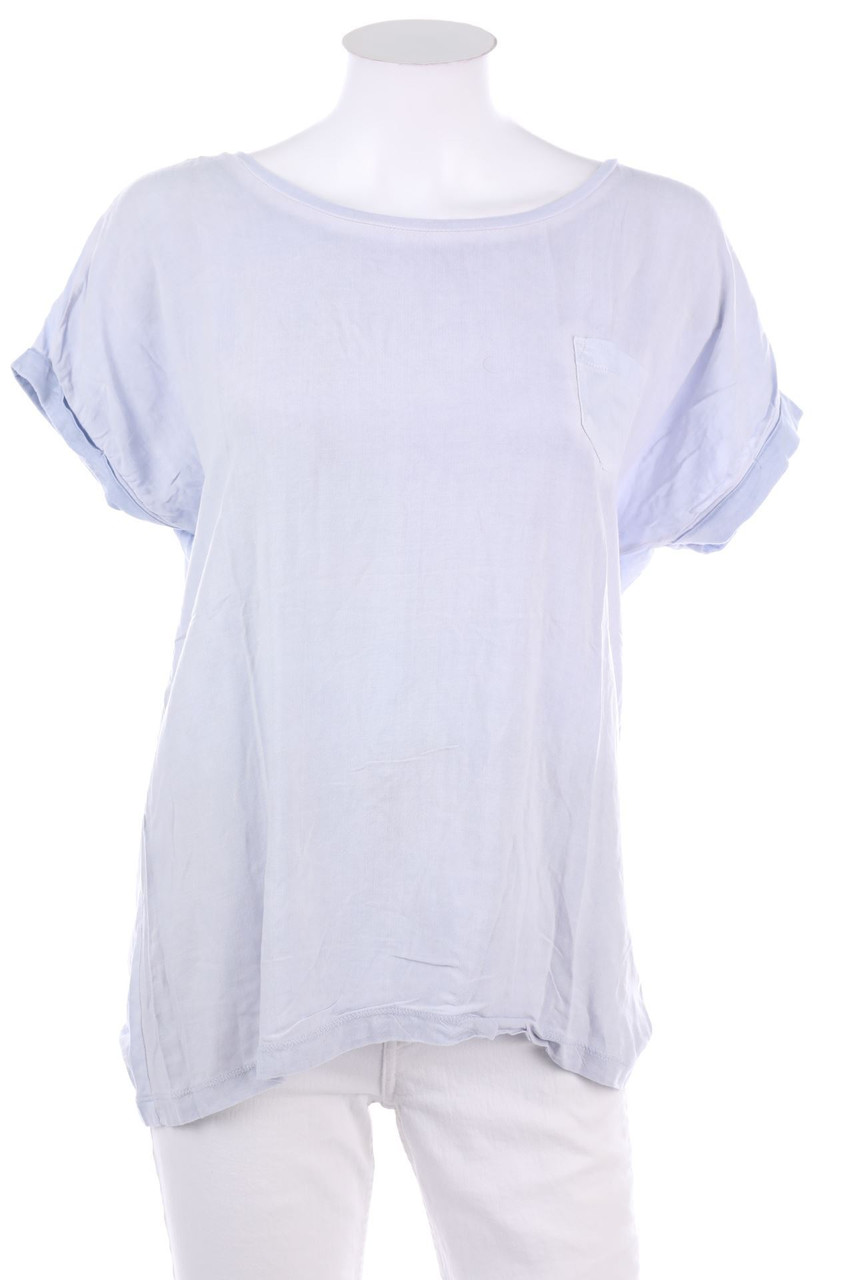 ESPRIT - Kurzarm-Bluse mit aufgesetzten Taschen - S