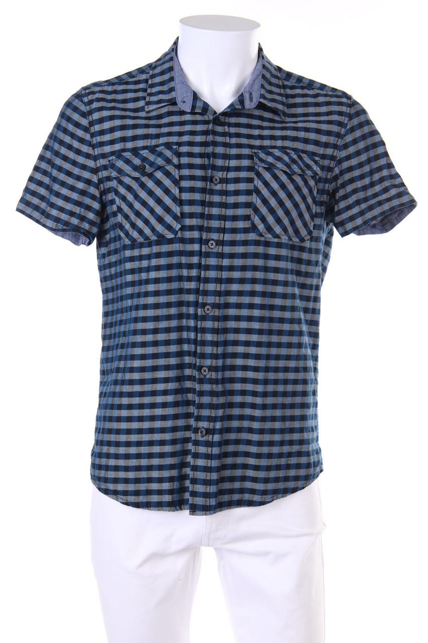 CLOCKHOUSE by C&A - Kurzarm-Hemd Casual Streifen mit aufgesetzten Taschen - M