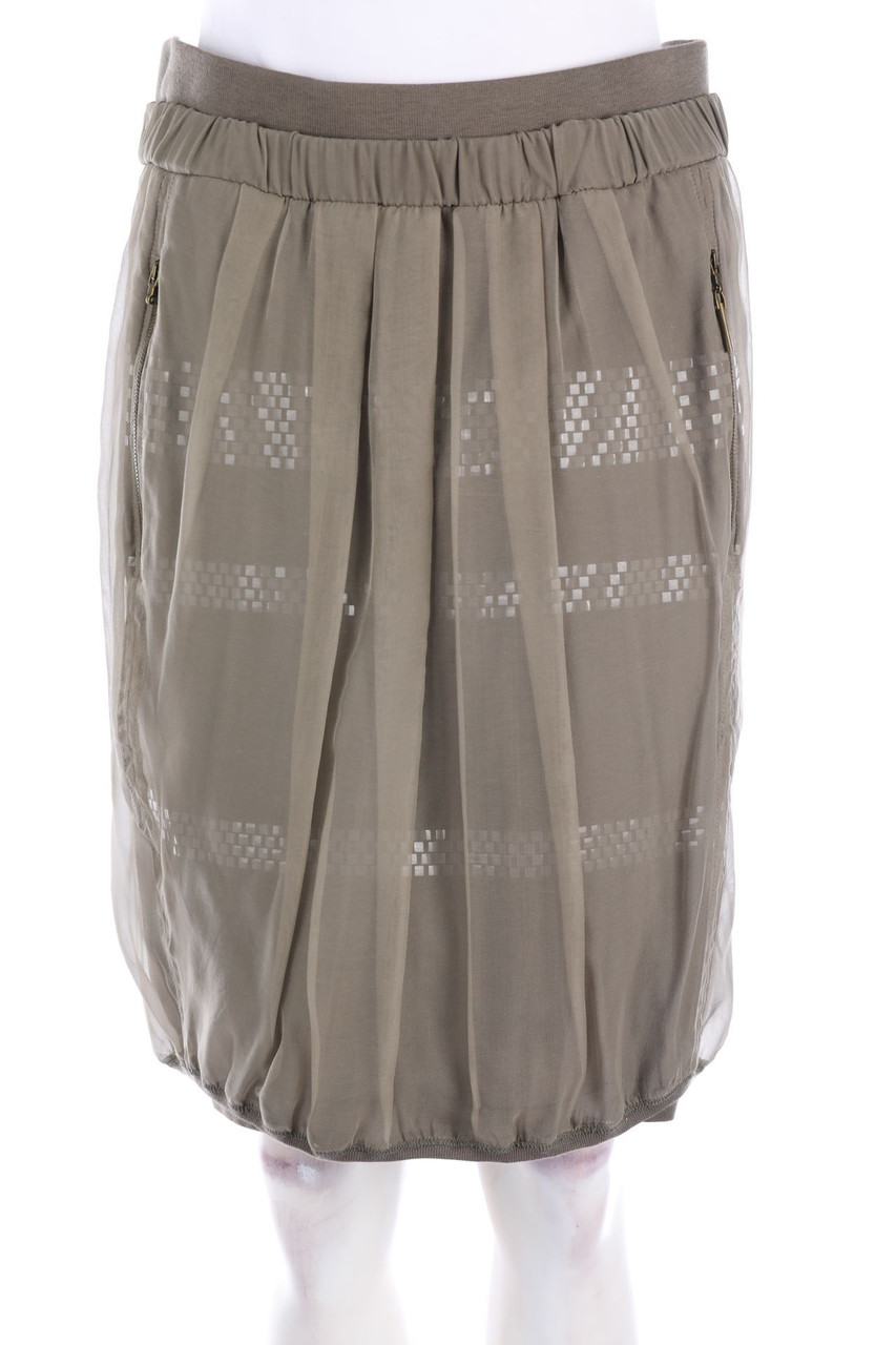 GUNEX - Seiden-Rock im Layer Look mit Applikationen - D 38