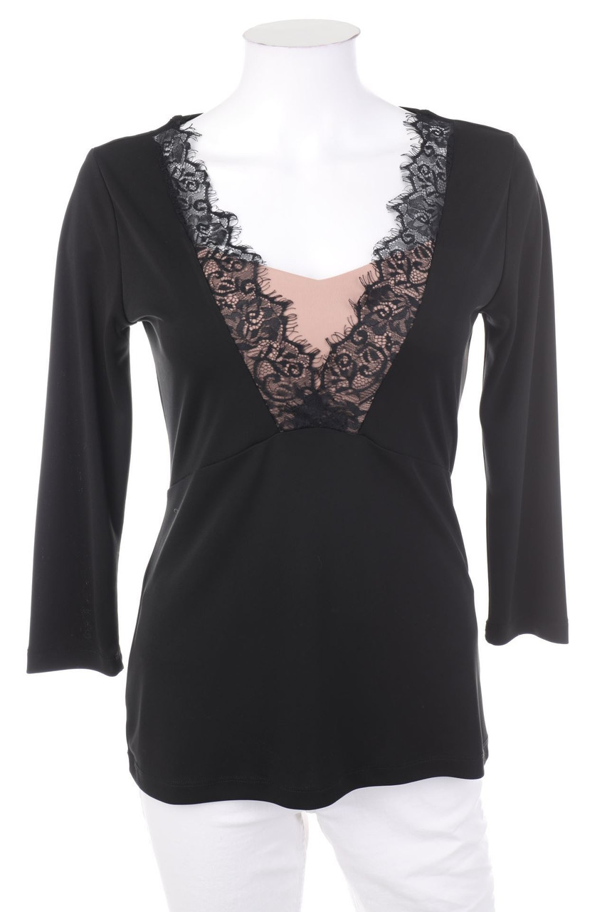 ANNA FIELD - Longsleeve-Shirt mit Spitze - D 38