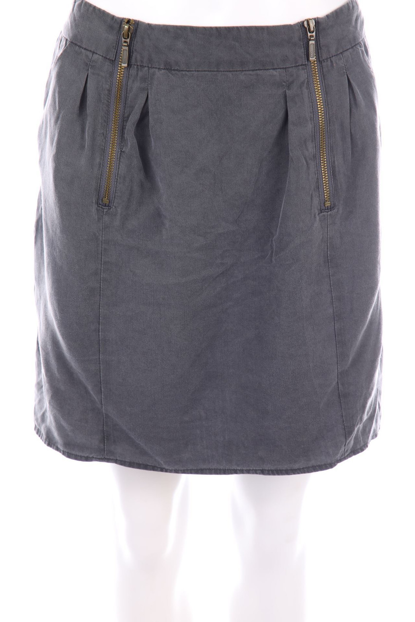 Ohne Label - Falten-Mini-Rock mit Zipper - M