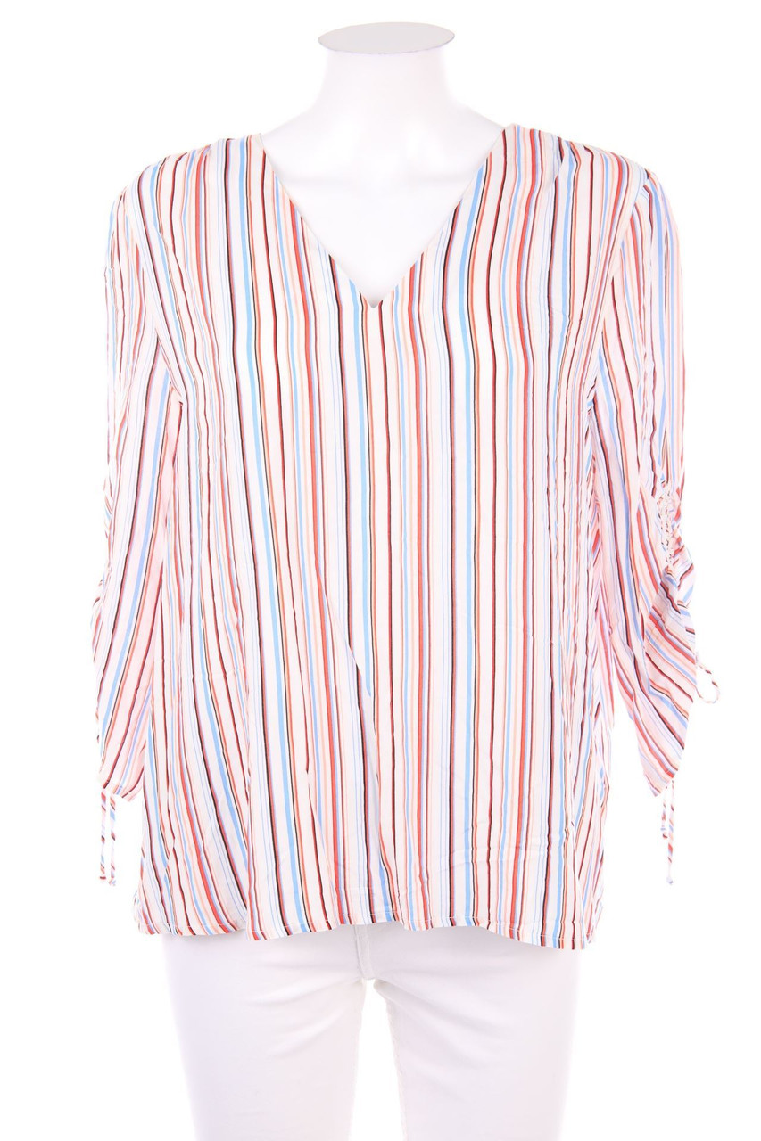 ESPRIT - Streifen-Bluse mit 3/4-Ärmel - D 40