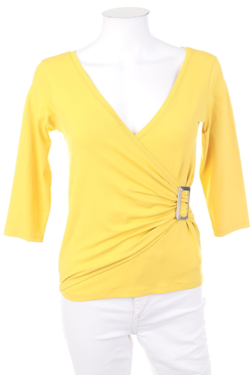 Ohne Label - Bluse in Wickel-Optik - D 32-34