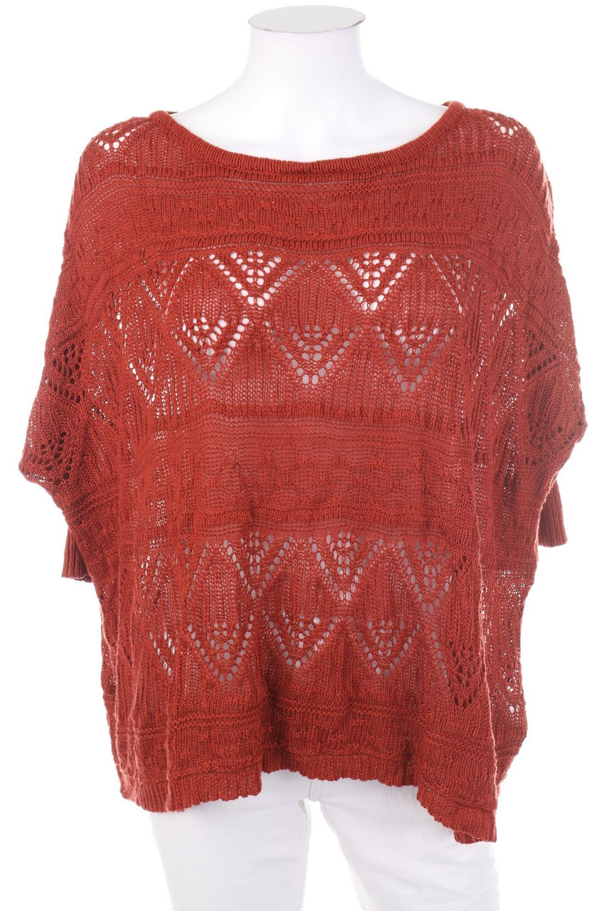 AMISU - Oversize-Strick-Pullover aus Lochstrick - XS