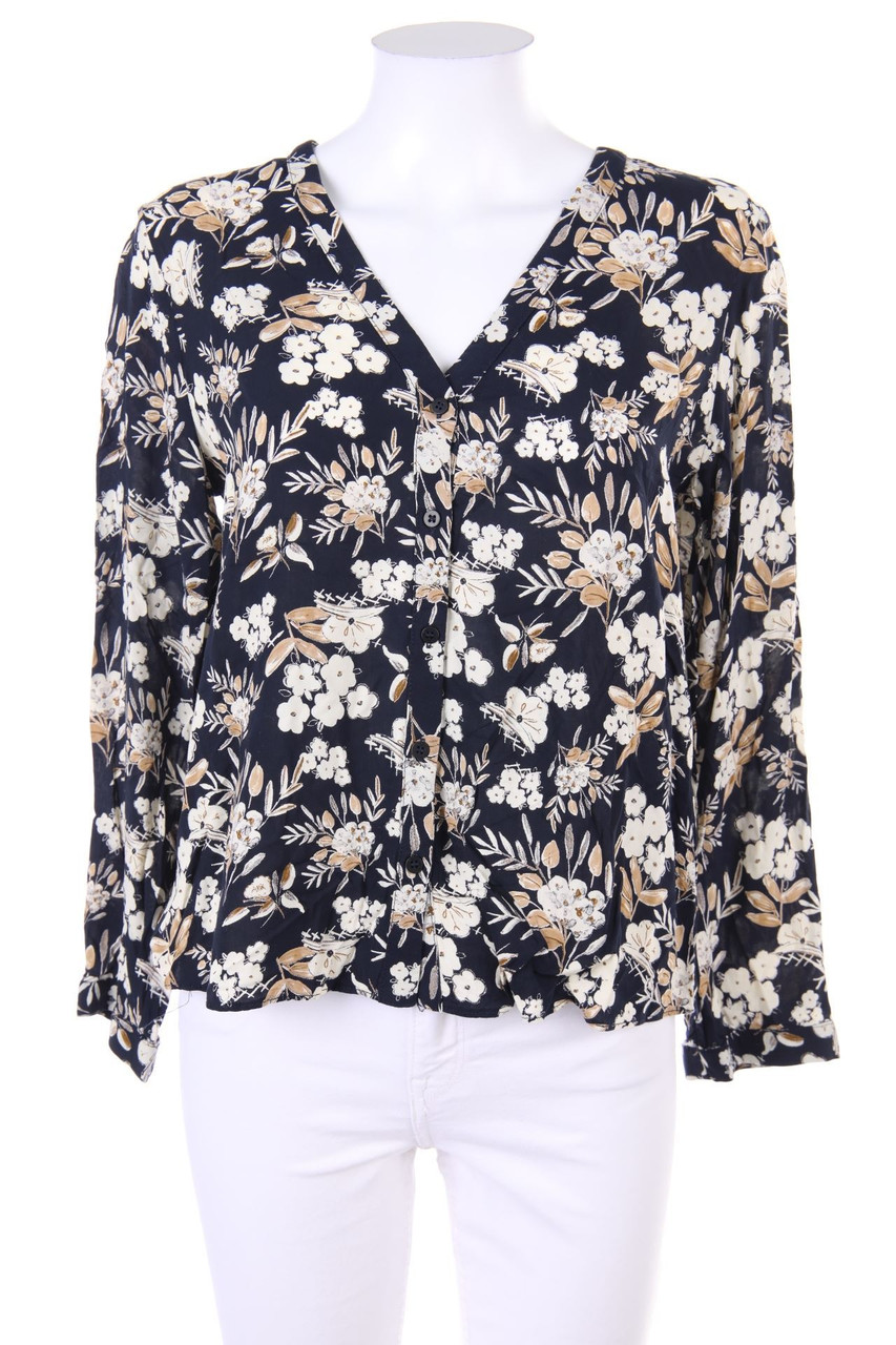ZARA - Bluse mit Blumen-Print - L