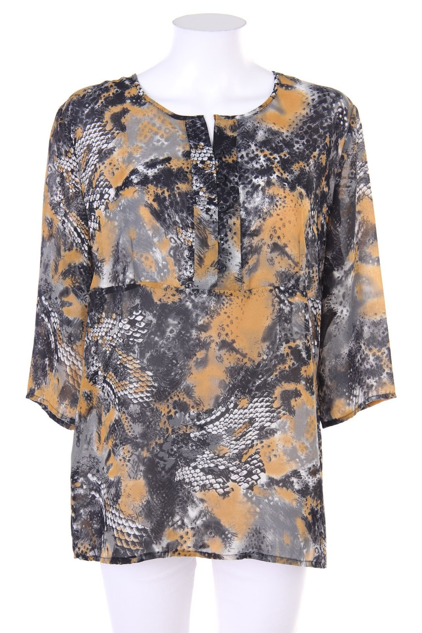 Ohne Label - Bluse mit Animal-Print - D 40