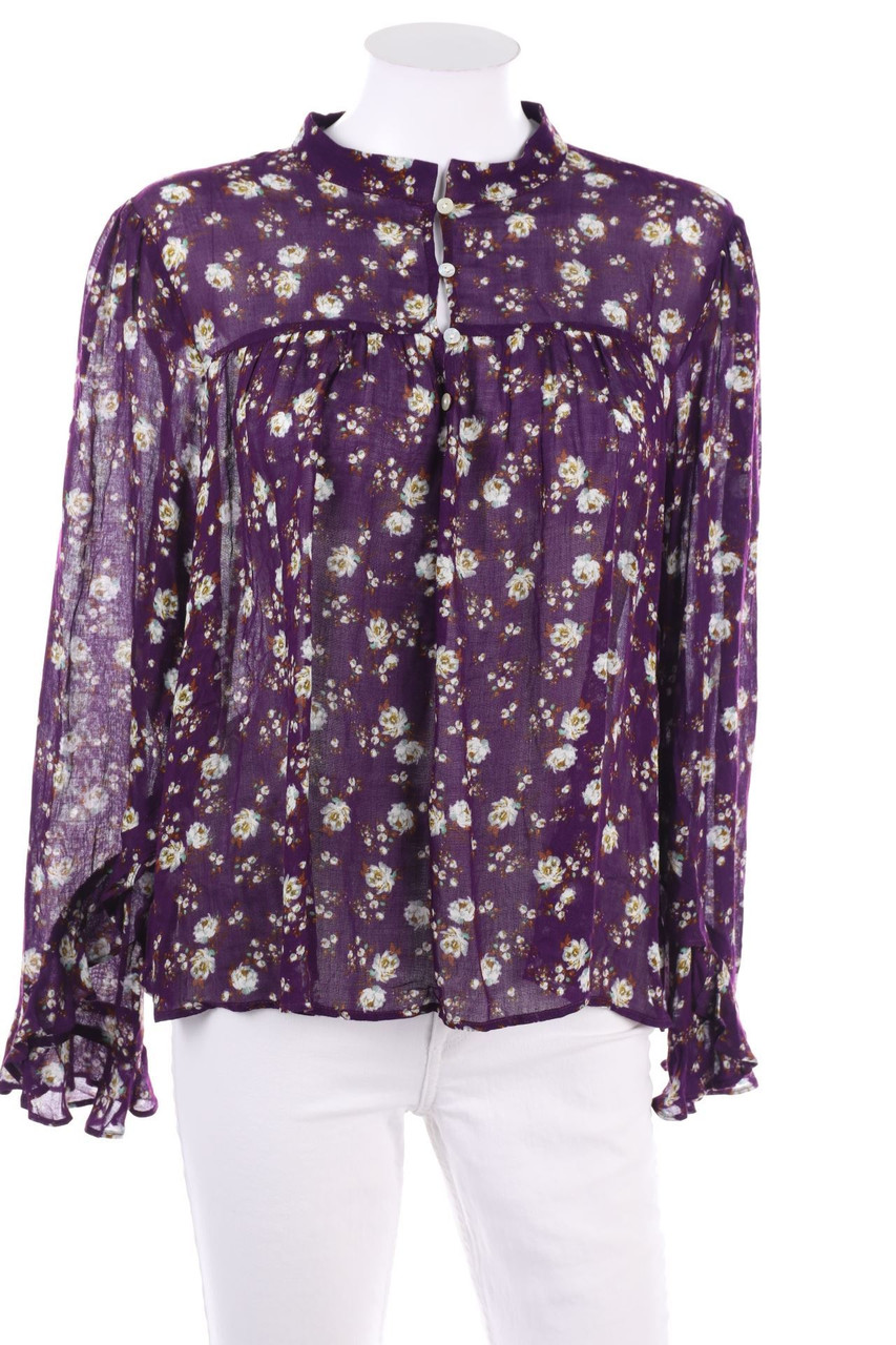 ZARA - Oversize-Bluse mit Blumen-Print - L