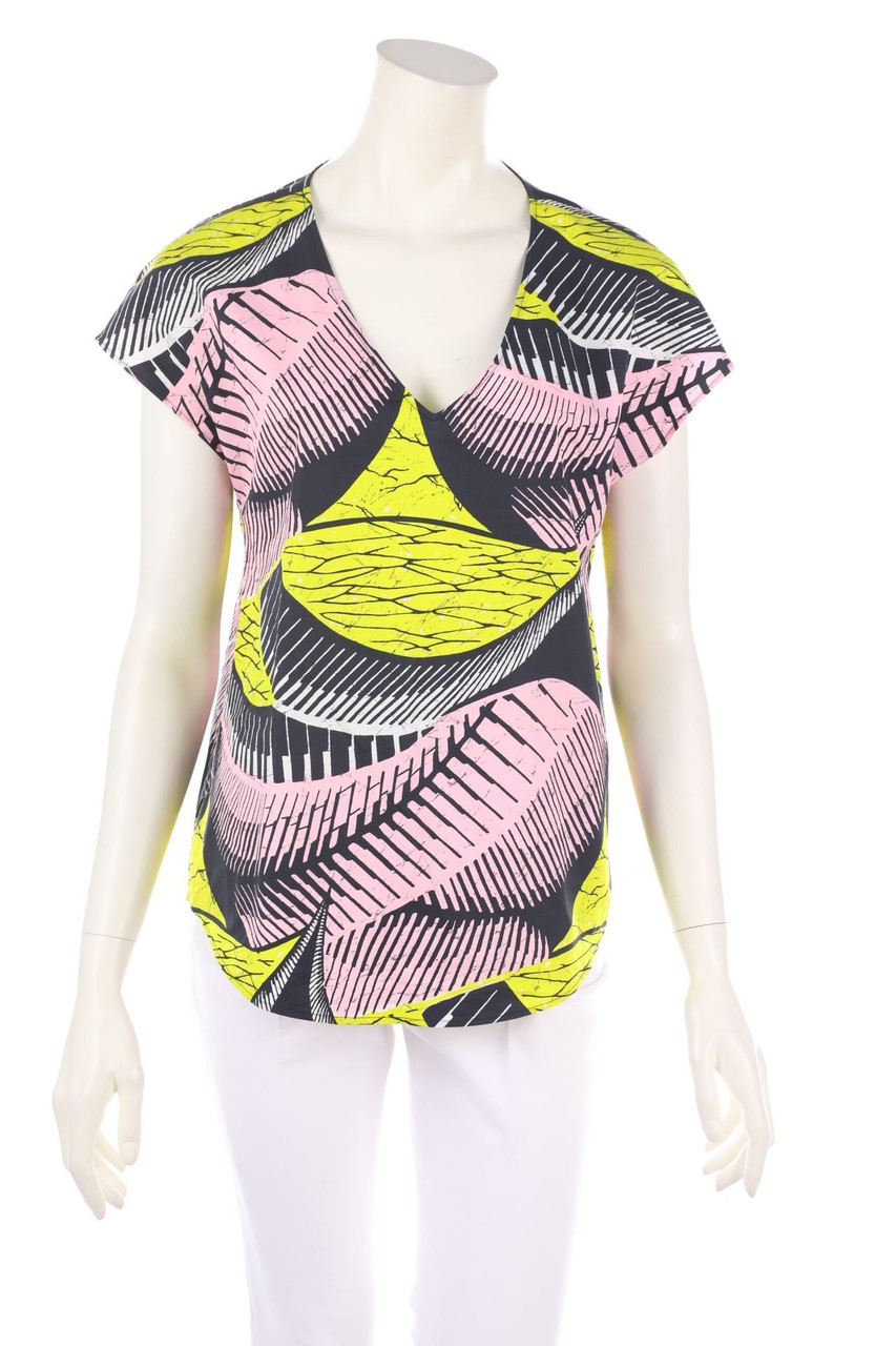 MARC CAIN - Baumwoll-Bluse mit Print - D 36