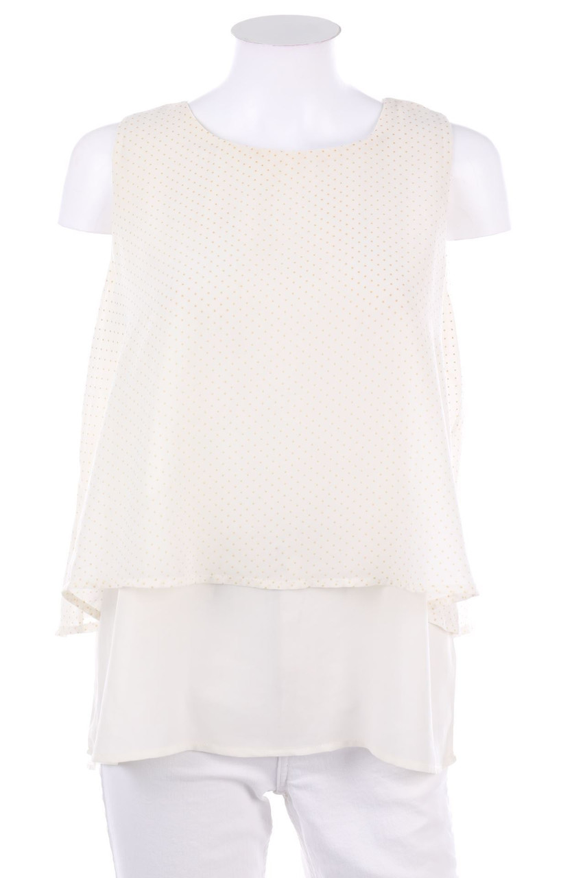 Ohne Label - Blusentop im Layer Look mit Pünktchen - D 40