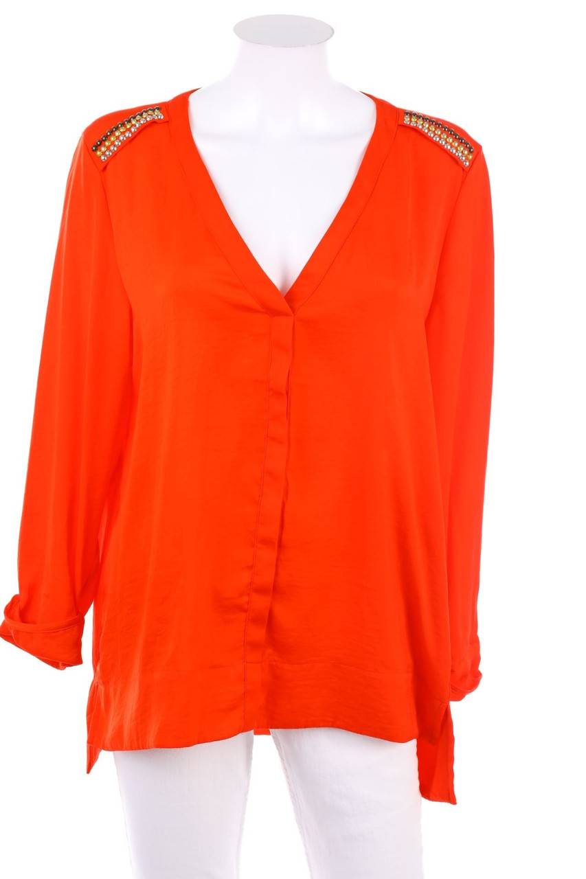 H&M - Bluse mit Schmuckstein-Applikation - D 42