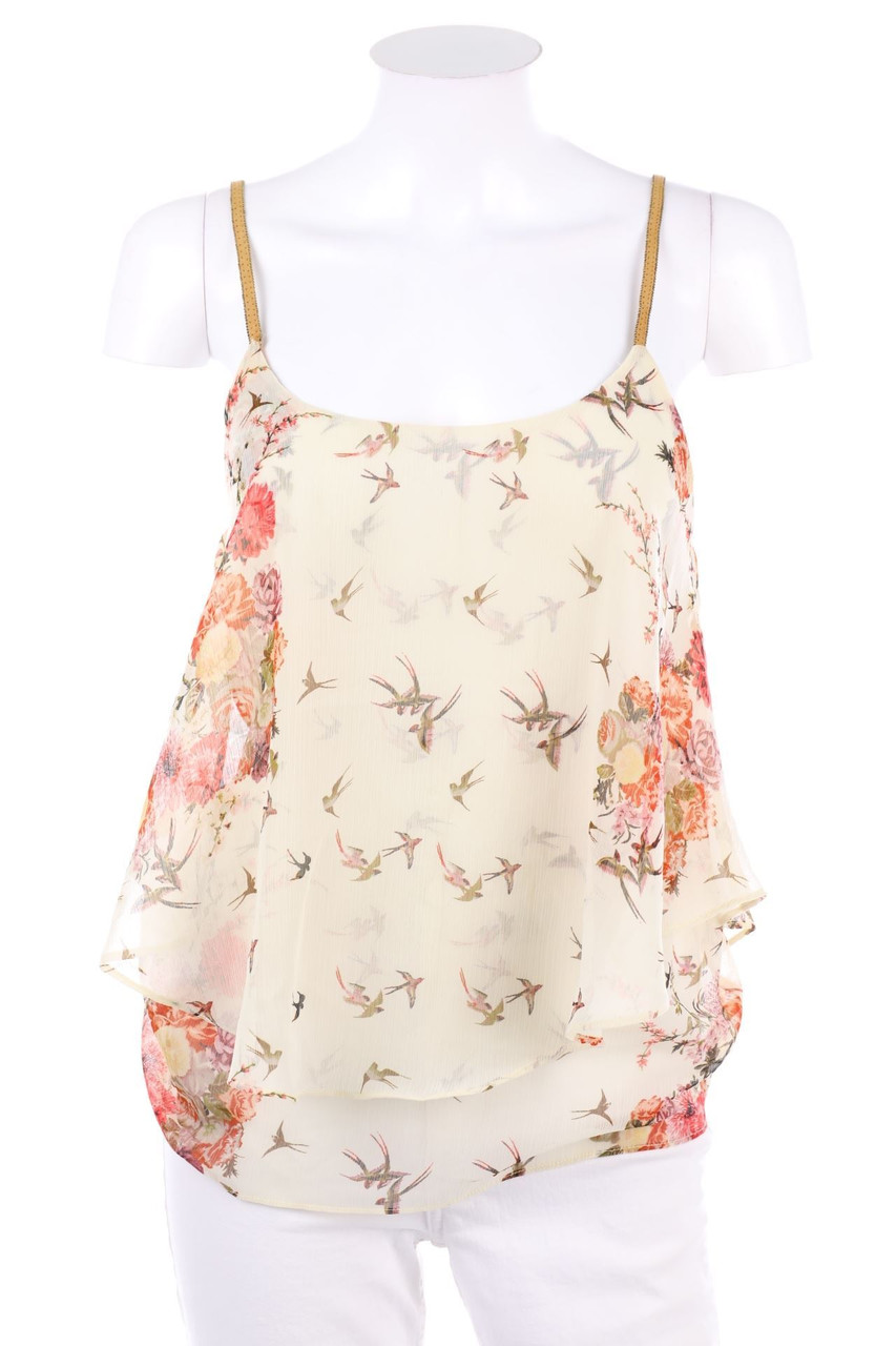 MORGAN - Top im Layer Look mit Blumen-Print - D 36