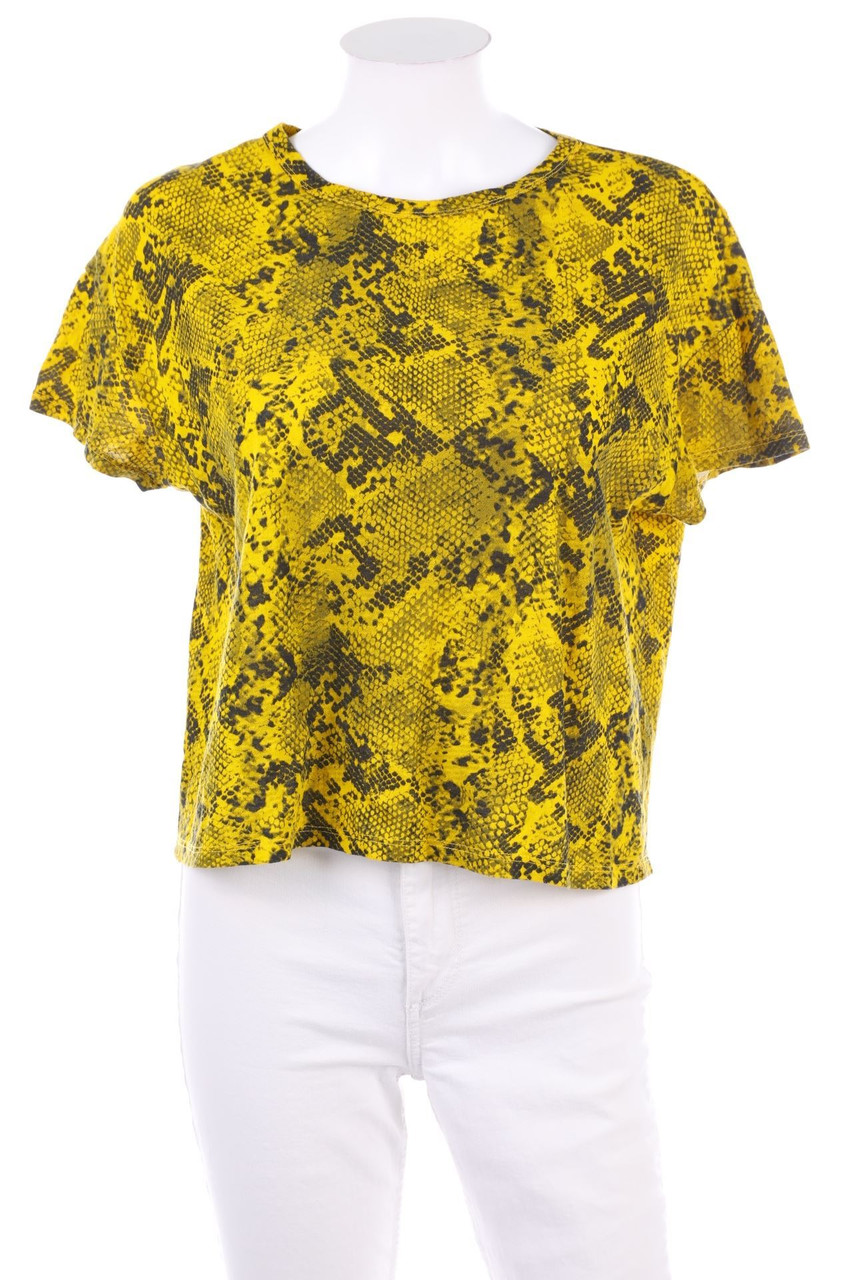 PULL&BEAR - Cropped-Shirt mit Animal-Print - S