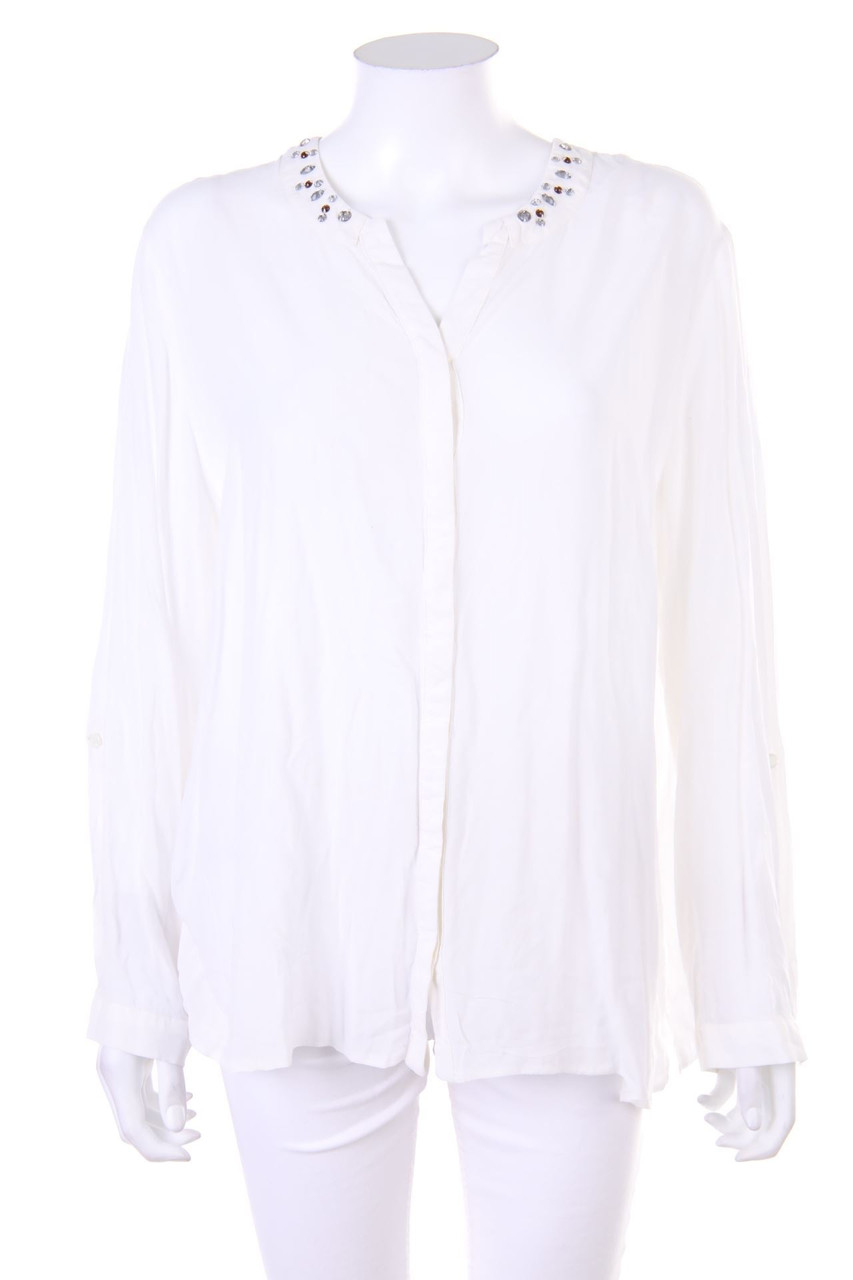 CANDA by C&A - Hemd-Bluse mit Schmuckstein-Applikation - D 48