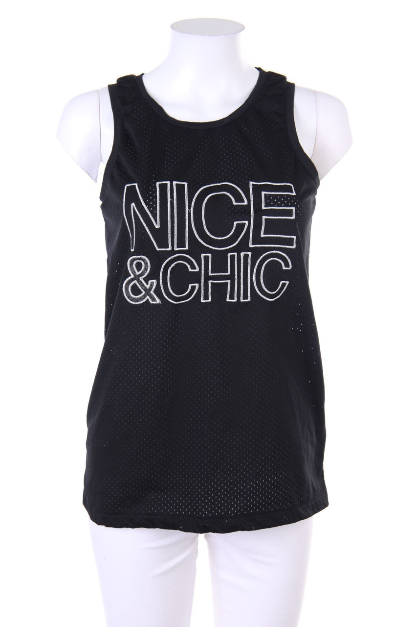 NICE & CHIC - Tanktop mit Logo-Stickerei - S