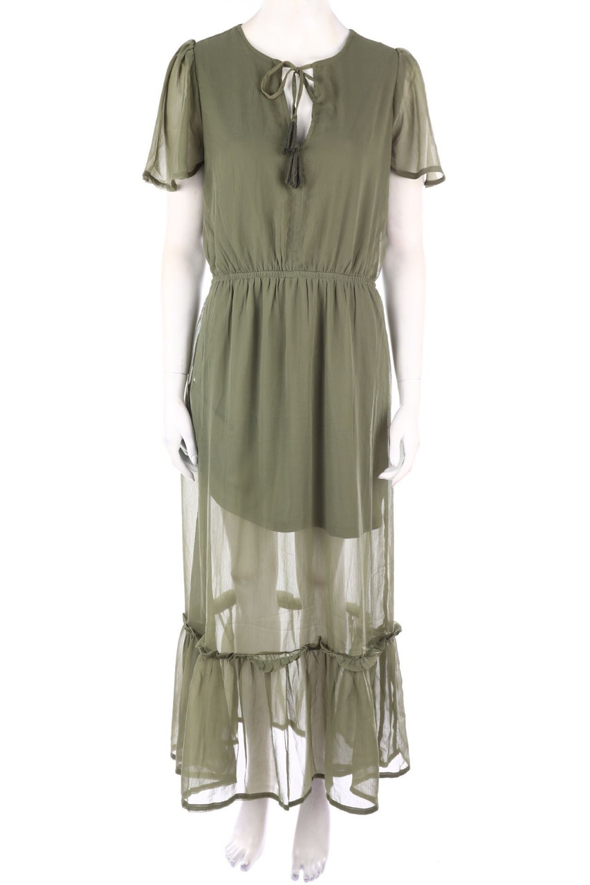 Ohne Label - Chiffon-Maxi-Kleid im Boho-Stil - D 38