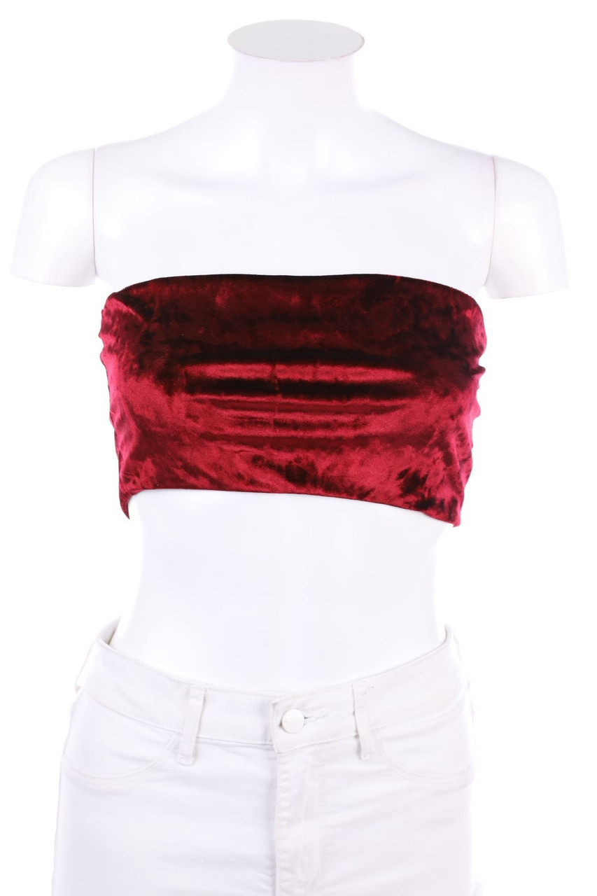 CARLI BYBEL x MISSGUIDED - Bandeau-Top aus Samt - D 32