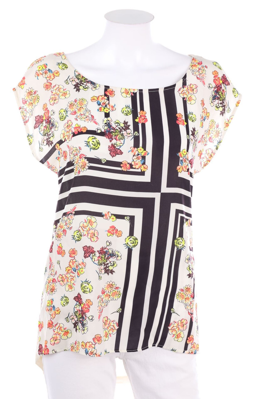 GRAIN DE MALICE - Kurzarm-Bluse mit Blumen-Print - S