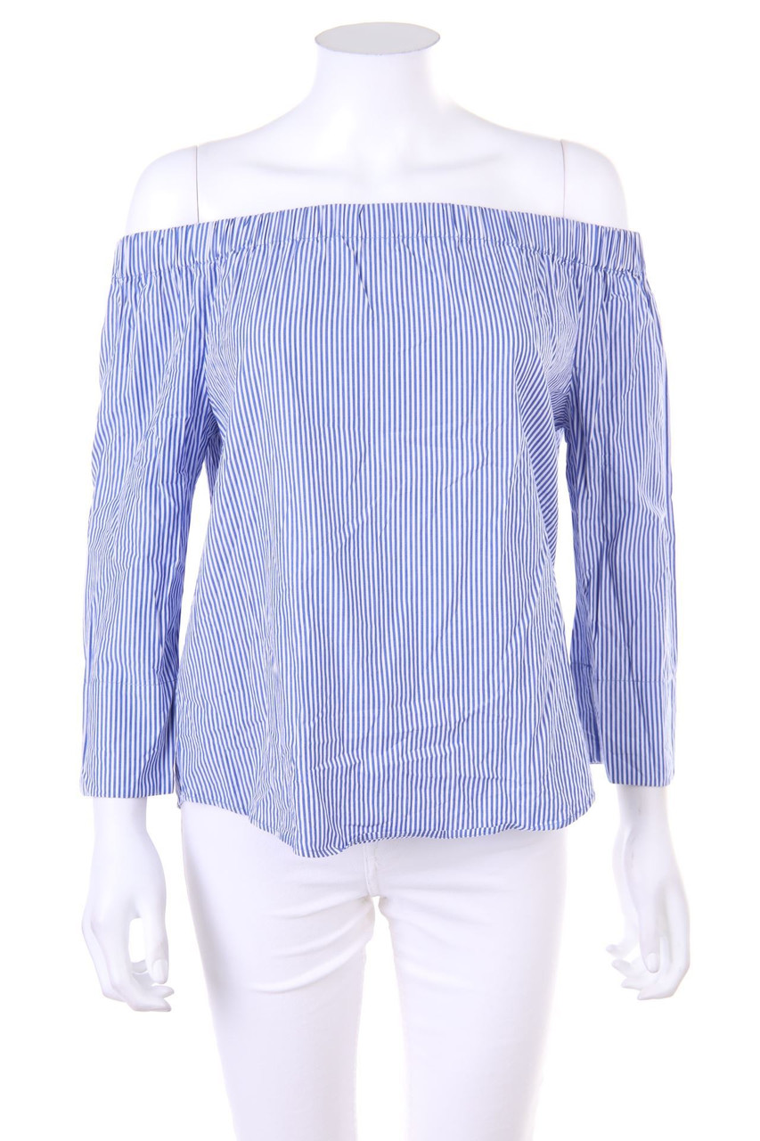 ZARA WOMAN - Carmen-Bluse mit Streifen - S