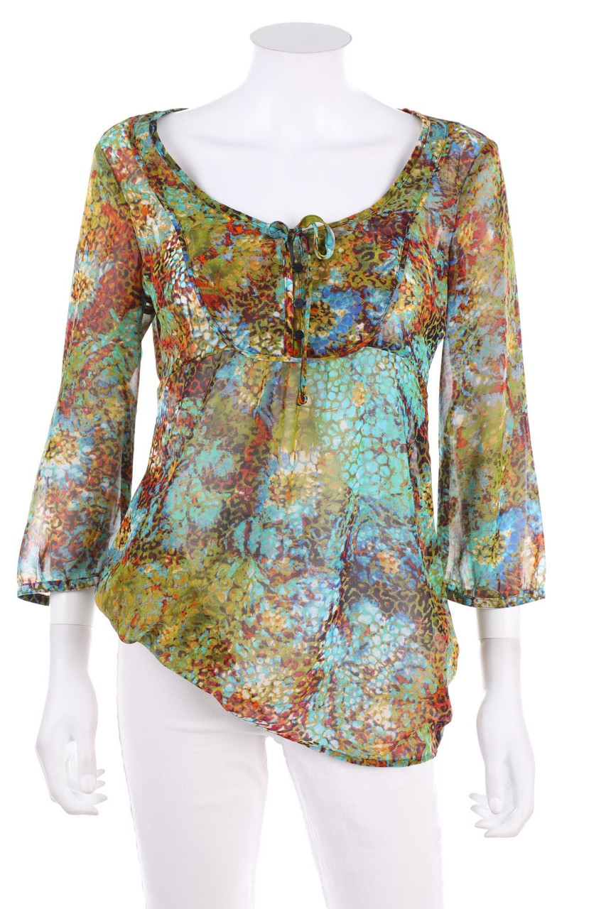 ESPRIT - Print-Bluse mit 3/4-Ärmel - D 36