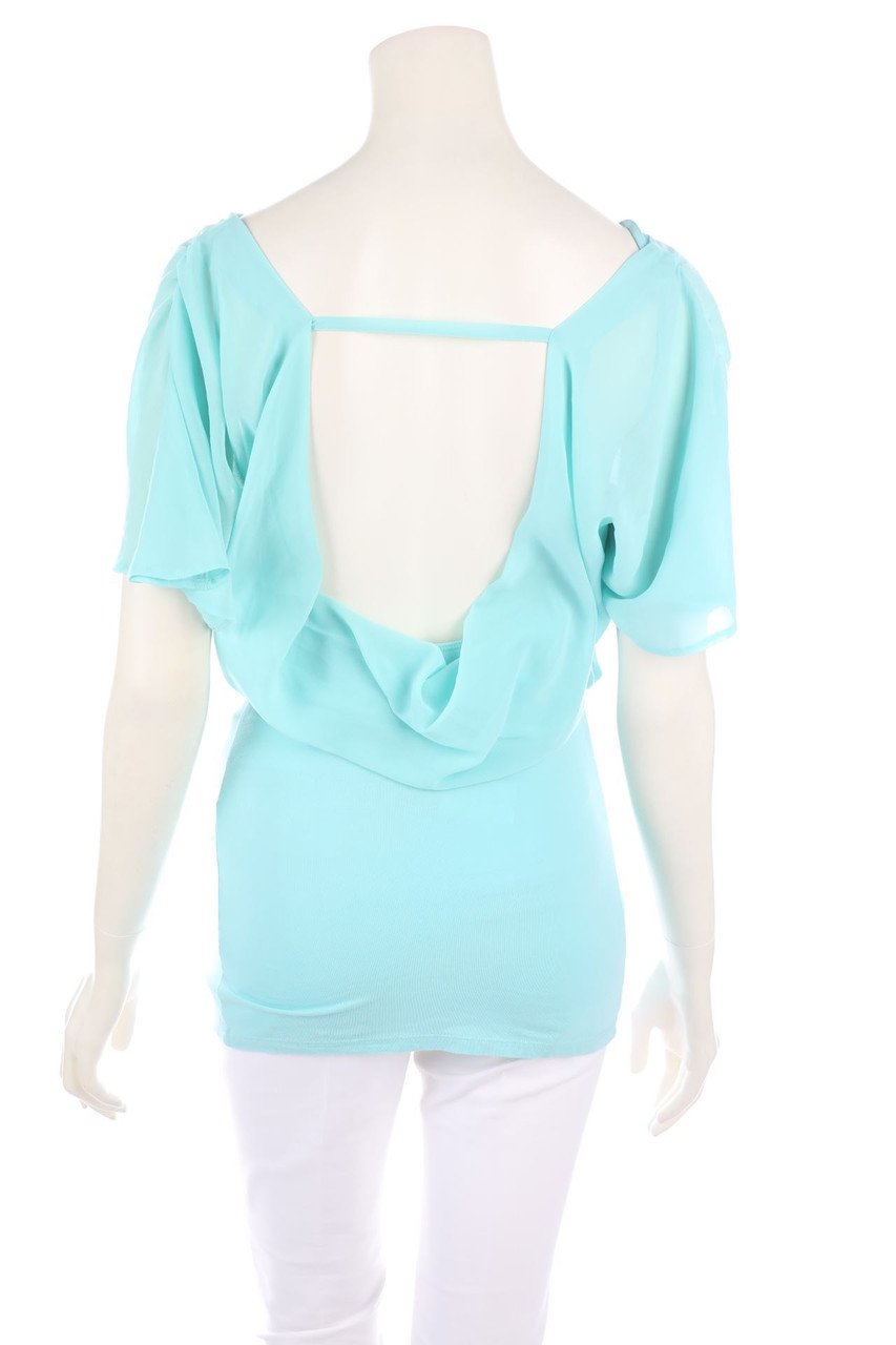 Fornarina - Chiffon-Blusentop mit Drapierung - S