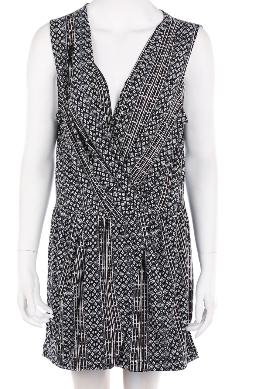 BCBGENERATION - Playsuit in Wickel-Optik mit geometrischem Muster - L