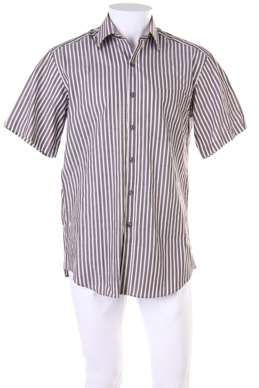 Angelo Litrico C&A - gestreiftes Kurzarm-Hemd - S