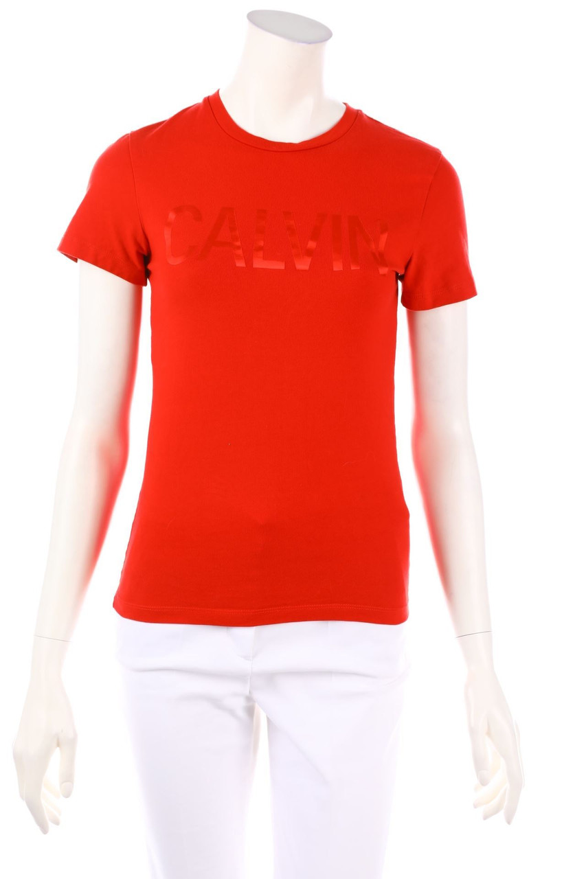 Calvin Klein Jeans - Kurzarm-Shirt mit Logo-Print - XS