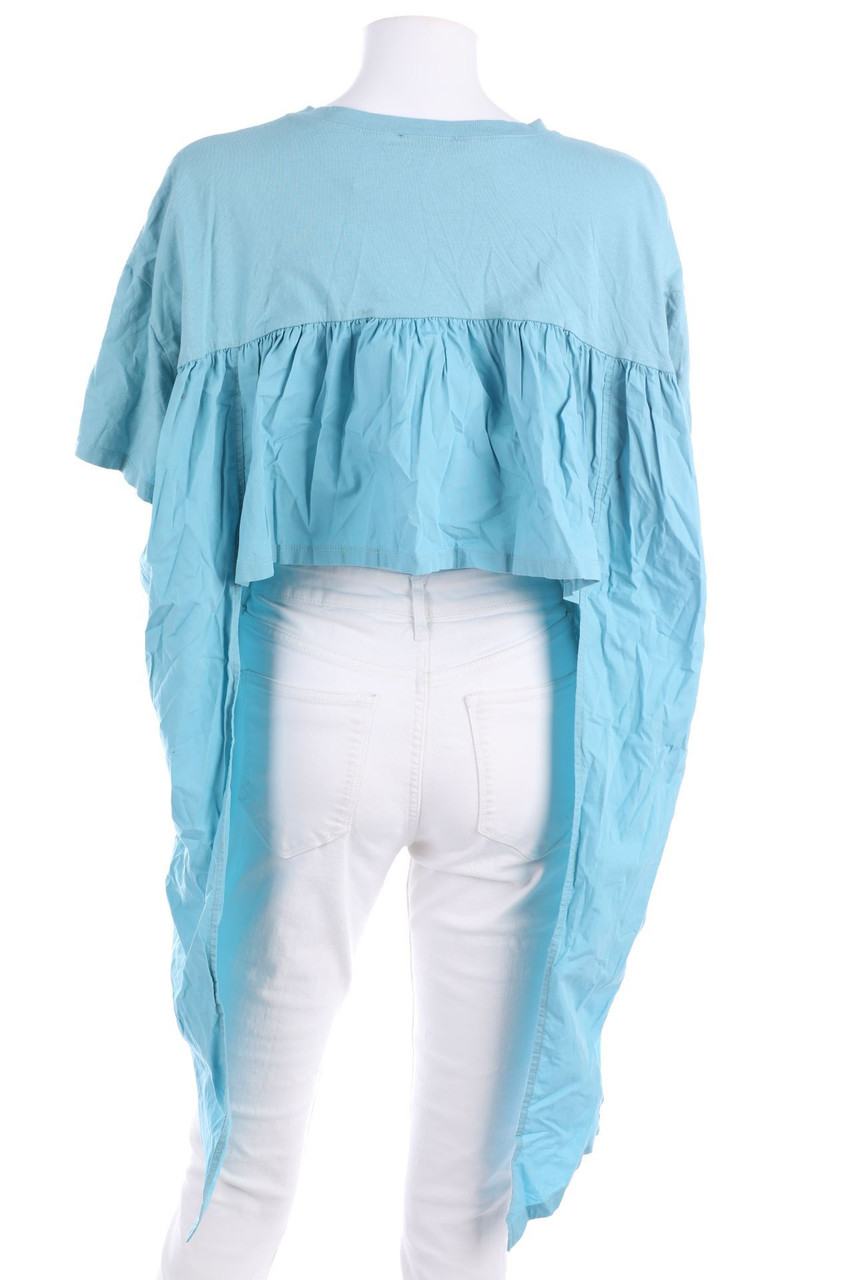 ZARA TRF - Kurzarm-Shirt mit Raffungen - L