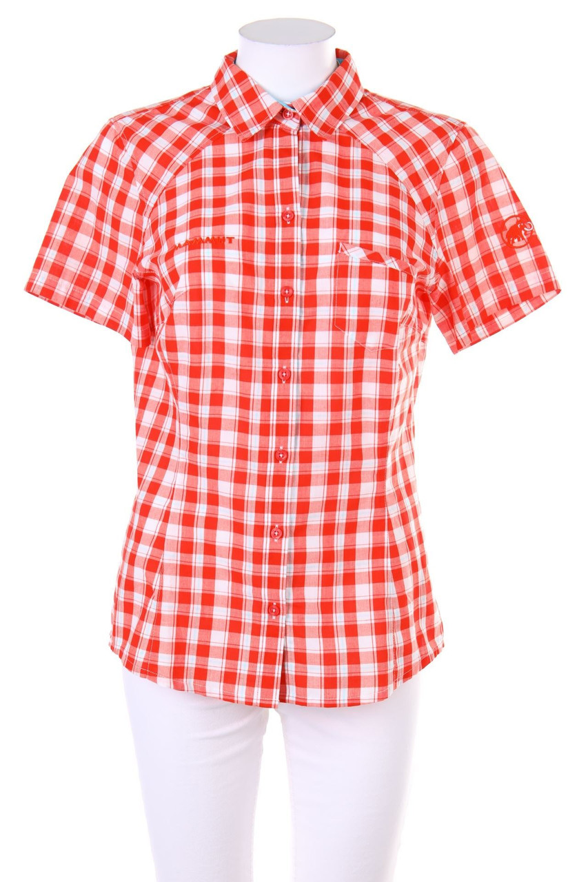 MAMMUT - Karo-Hemd-Bluse mit kurzem Ärmel - S