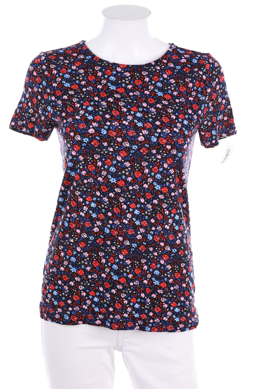 ONLY - Kurzarm-Shirt mit Blumen-Print - XS