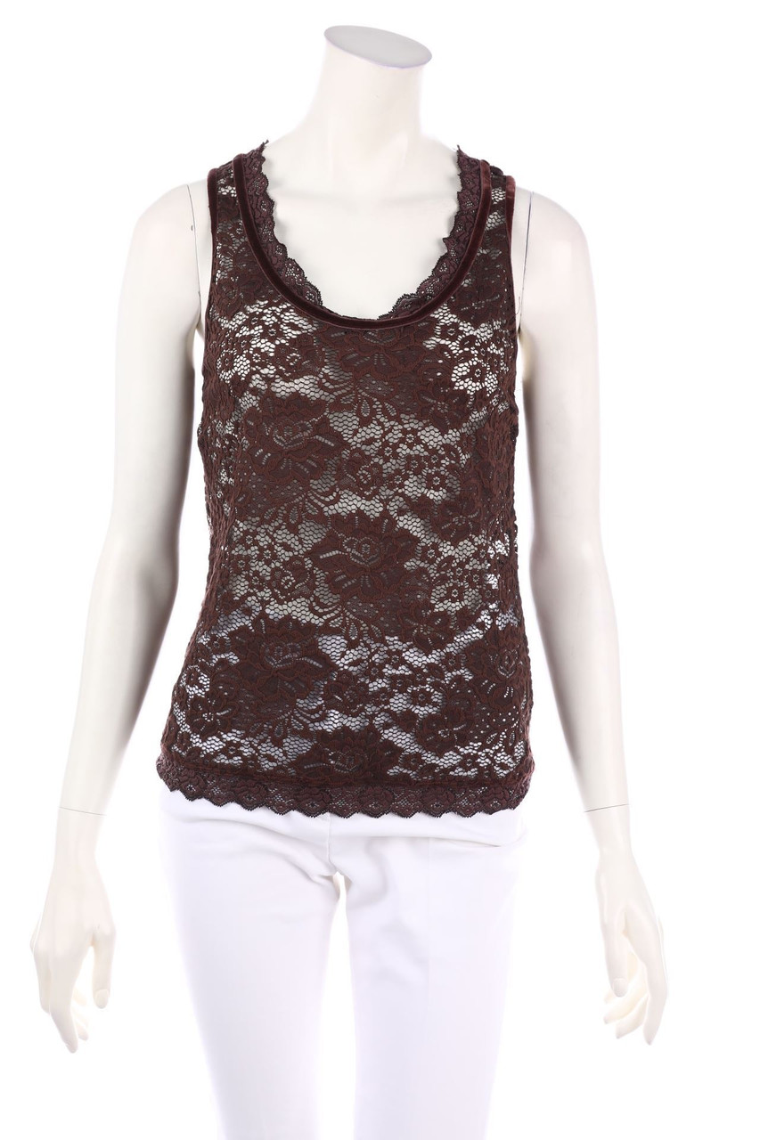 TWINSET SIMONA BARBIERI - Racerback-Top aus Spitze - XS