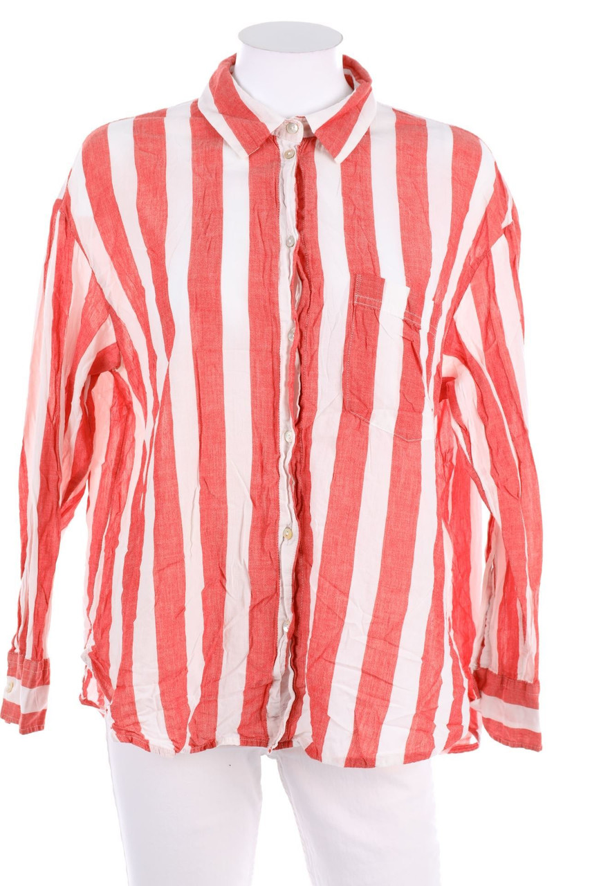 H&M - Hemd-Bluse aus Baumwolle mit Streifen - D 38