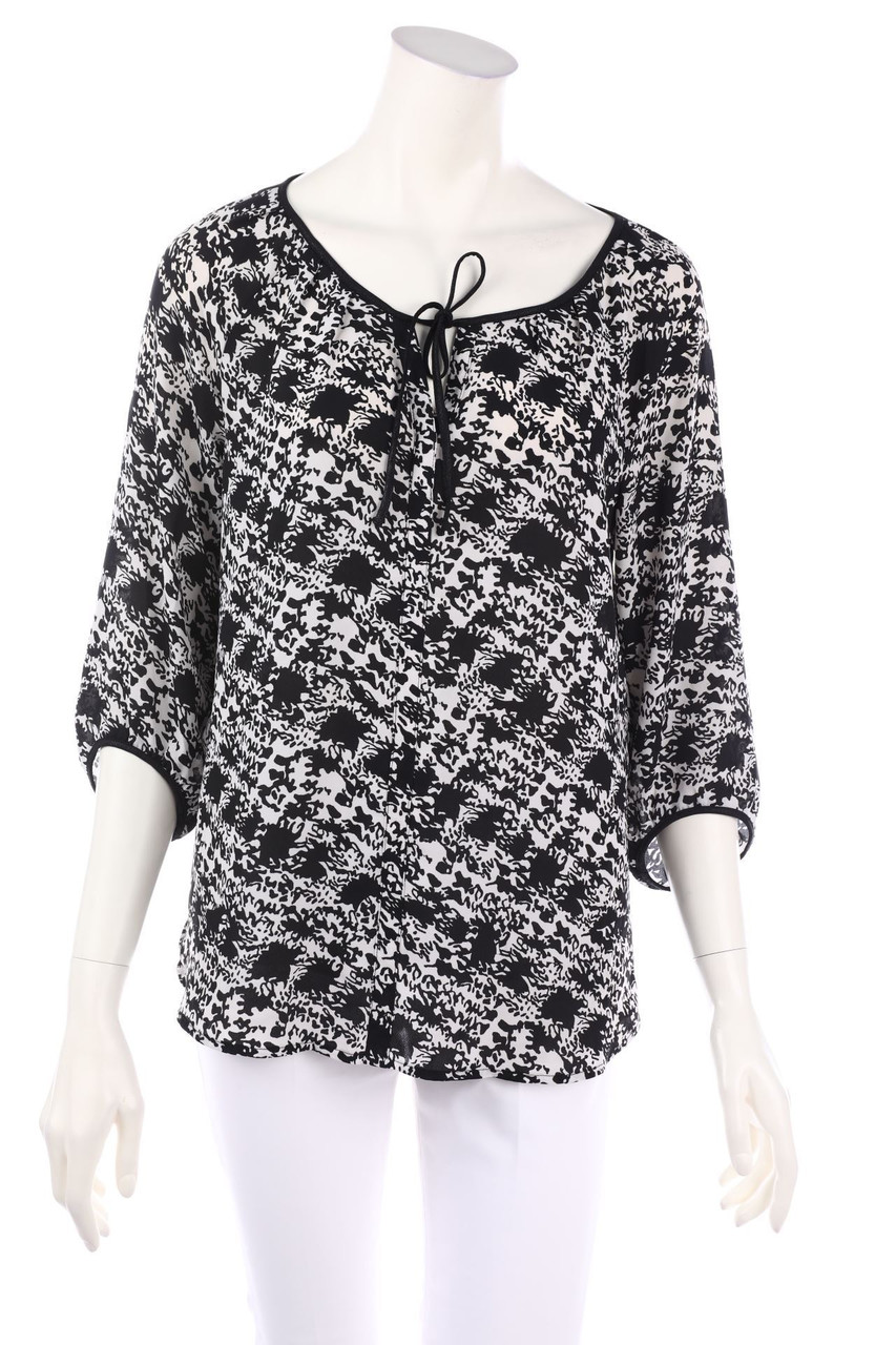 comma - Print-Bluse mit 3/4-Ärmel - D 36