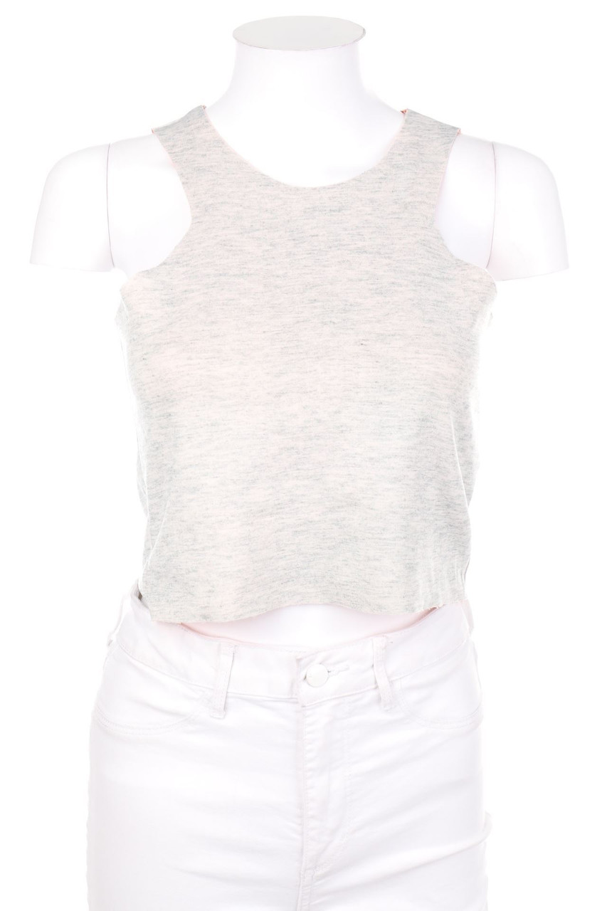 Ohne Label - Crop-Top mit Zipper - S