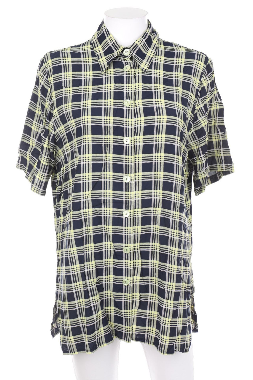 Citylife - Karo-Hemd-Bluse mit kurzem Ärmel - D 40