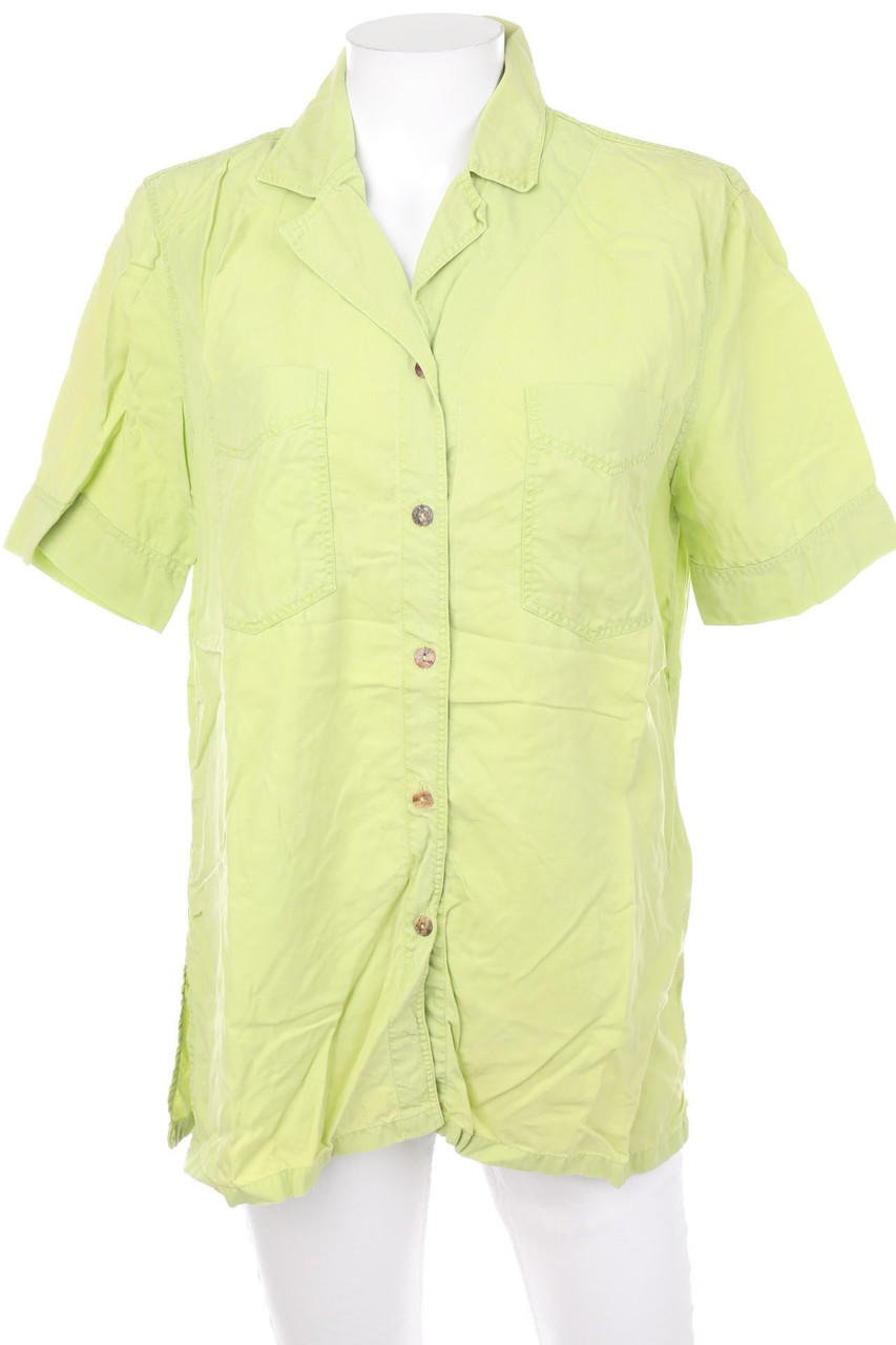 tru - Kurzarm-Bluse mit aufgesetzten Taschen - D 38