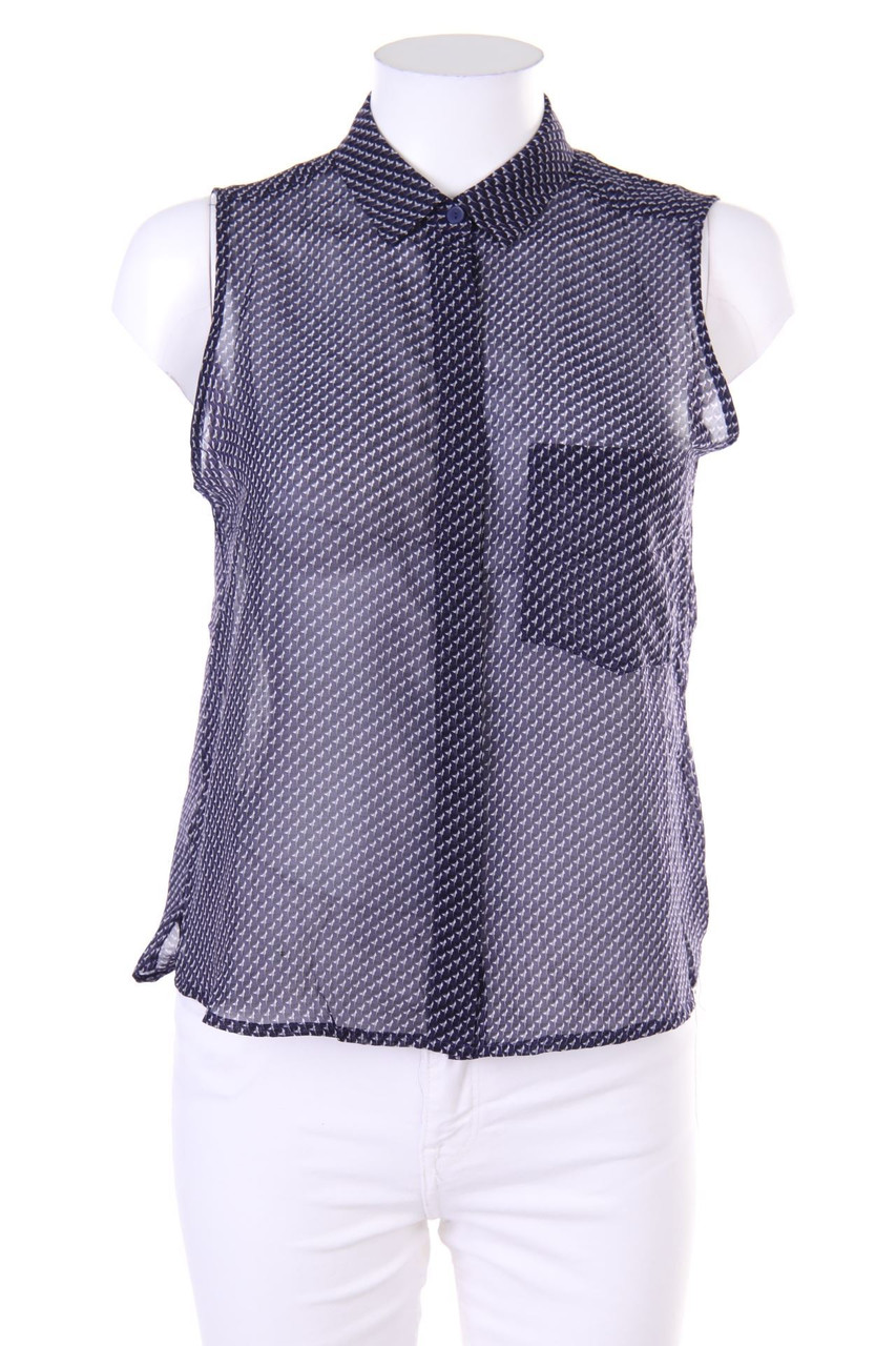 MANGO - ärmellose Hemd-Bluse mit Print - XXS