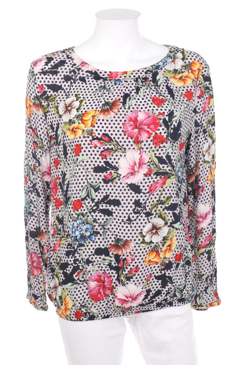 Ohne Label - Bluse mit Blumen-Print - M