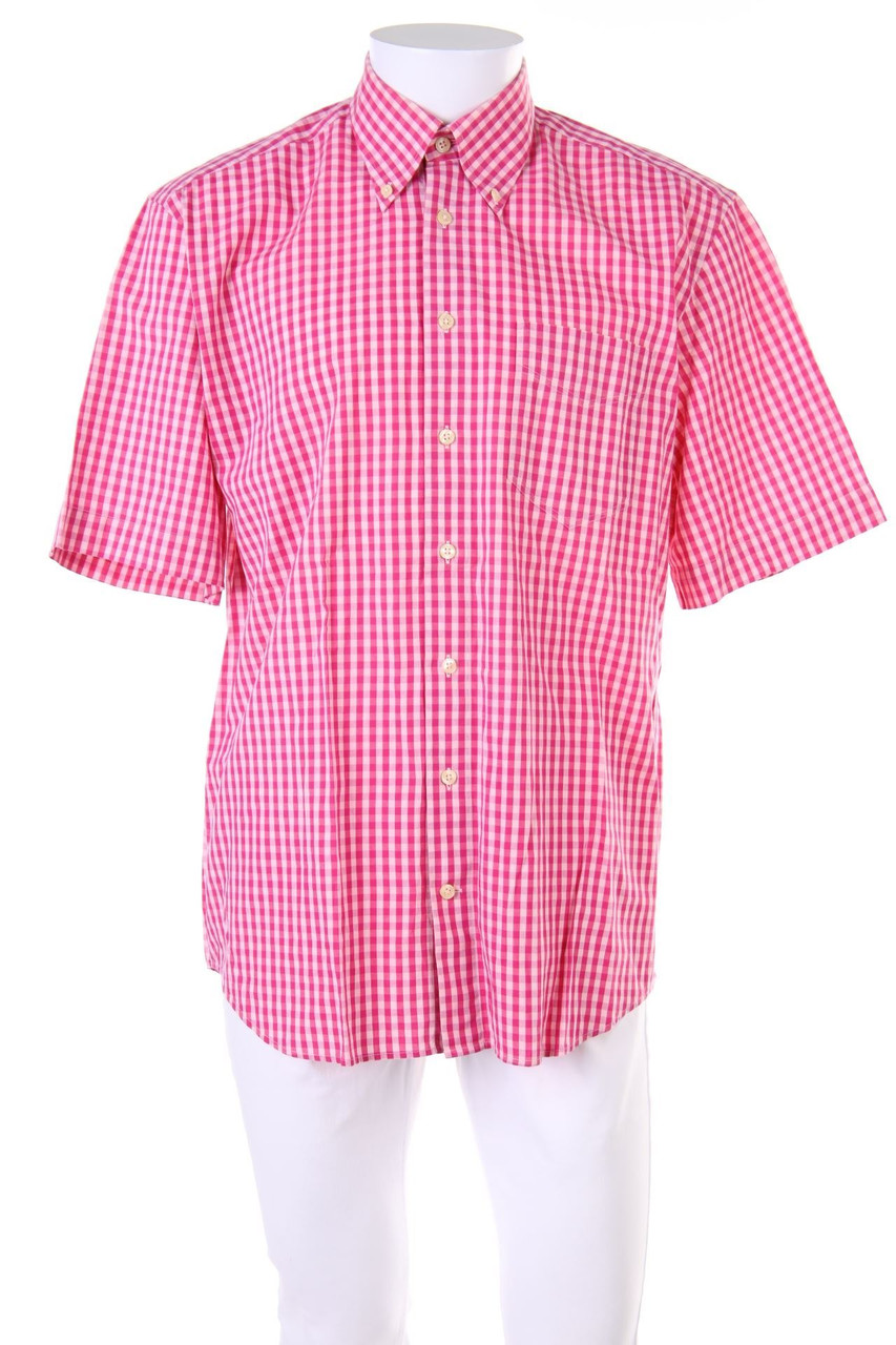 DANIEL HECHTER PARIS - Karo-Kurzarm-Hemd mit Button-down-Kragen - 41