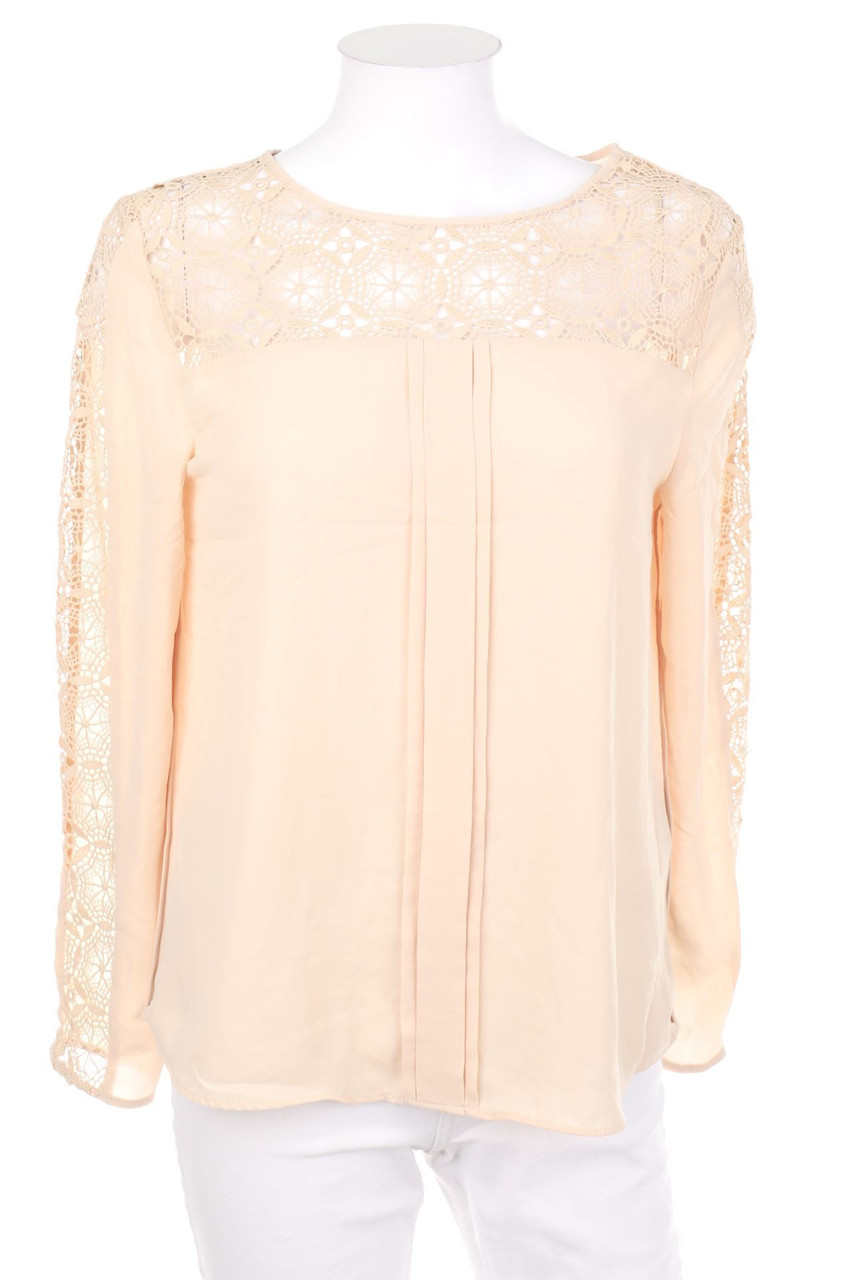 ZARA - Boho-Bluse mit Spitze - M