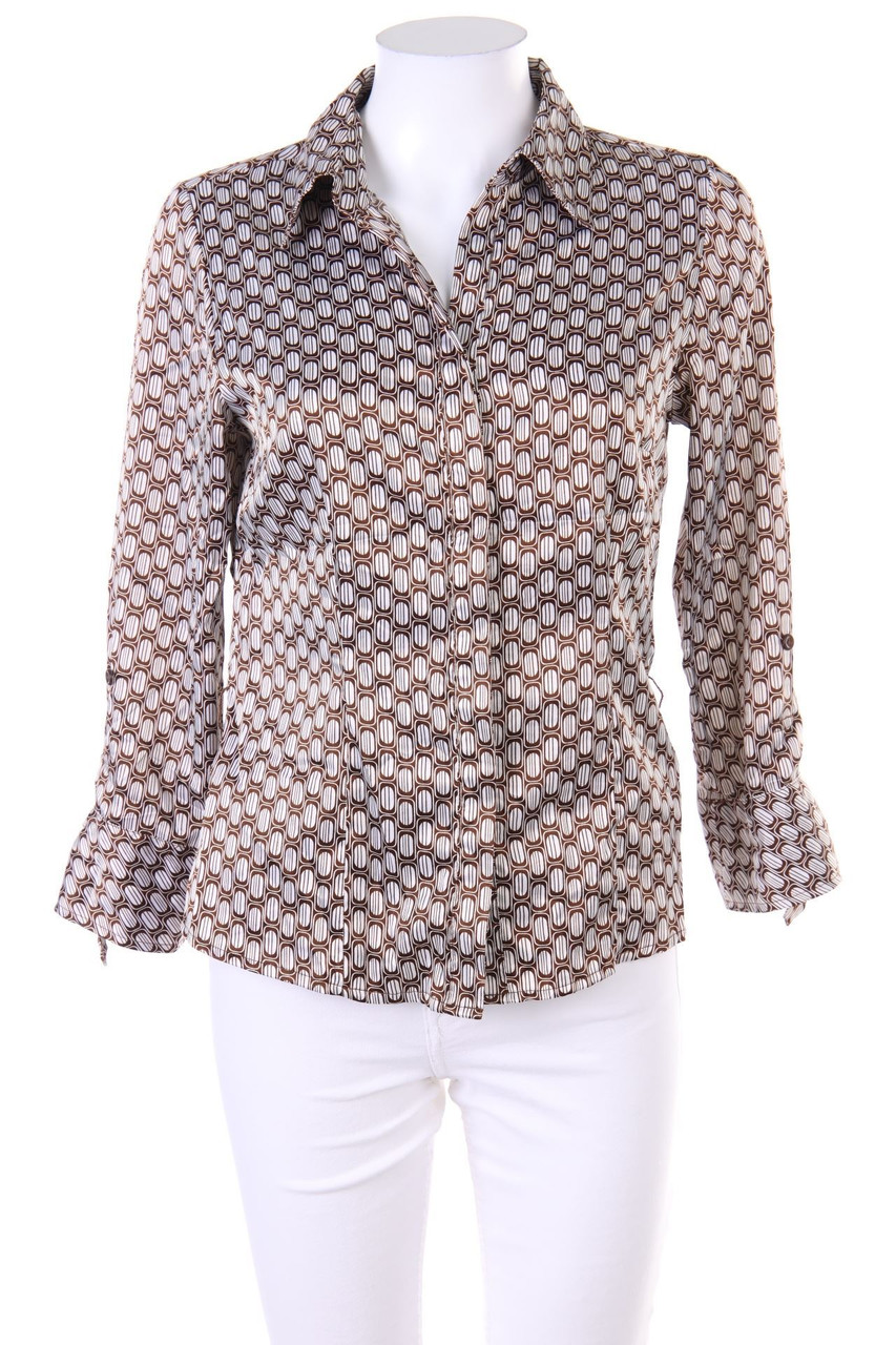 Coolwater - Satin-Hemd-Bluse mit Krempel-Ärmeln - D 36