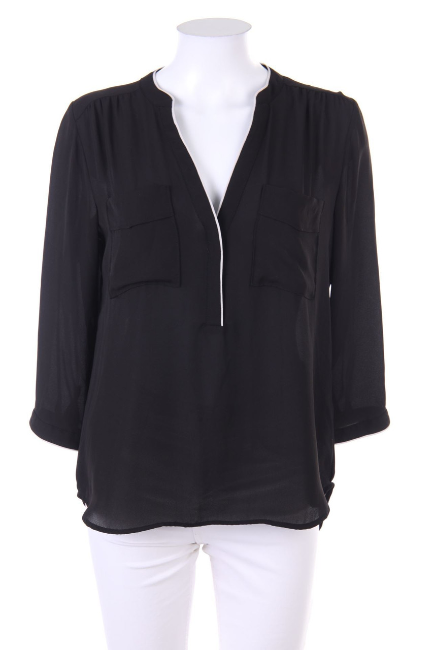 H&M - Two Tone-Hemd-Bluse mit aufgesetzten Taschen - D 40