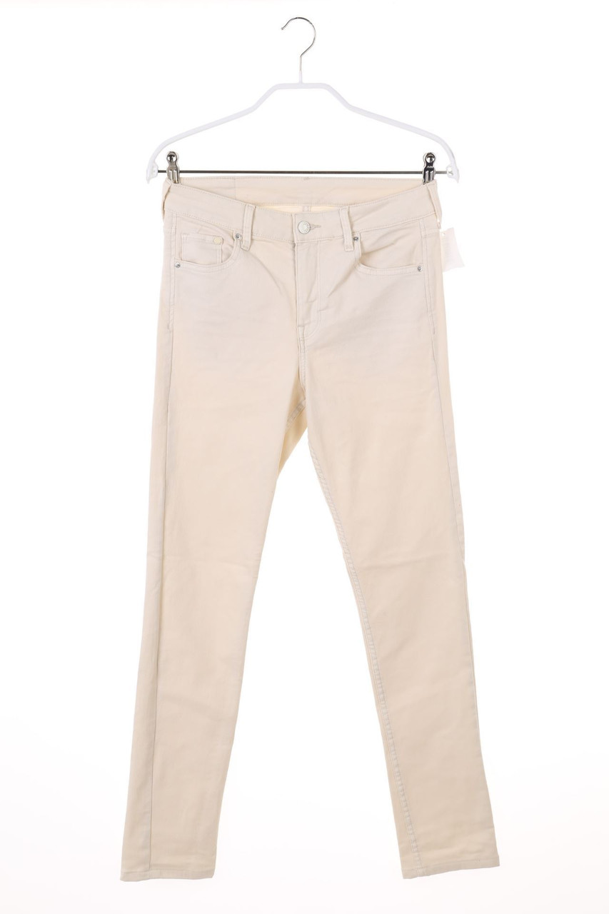 H&M &denim - Skinny-Jeans mit Logo-Patch - W28