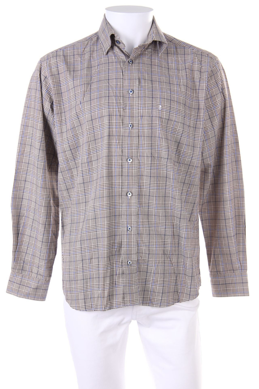 eterna - kariertes Hemd mit Logo-Stickerei - 39