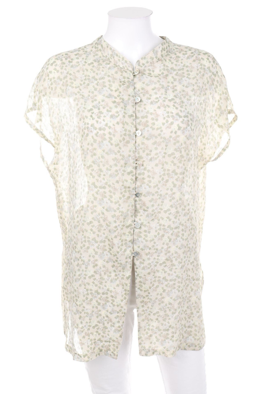 TUZZI - Kurzarm-Bluse mit Blumen-Print - D 40