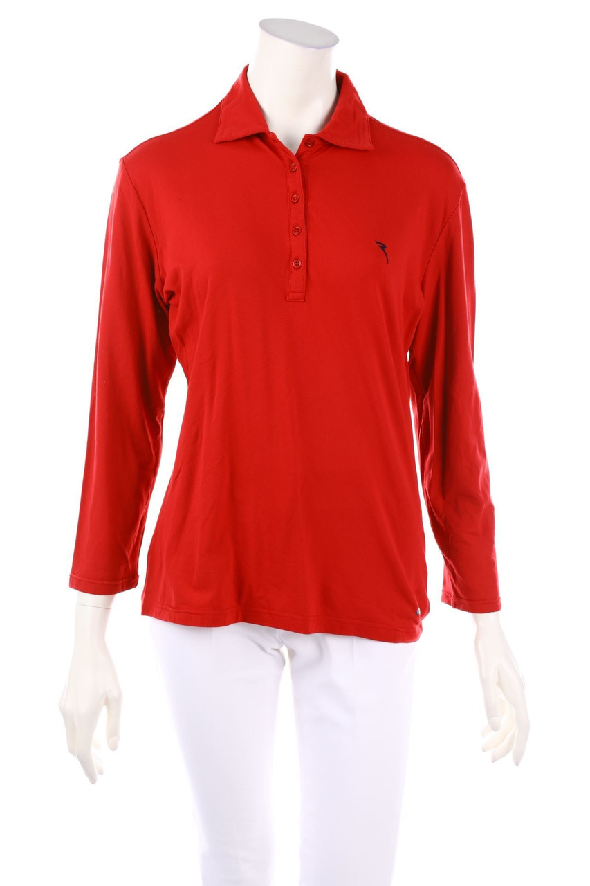 CHERVÒ - Langarm-Polo-Shirt mit Logo-Stickerei - D 40