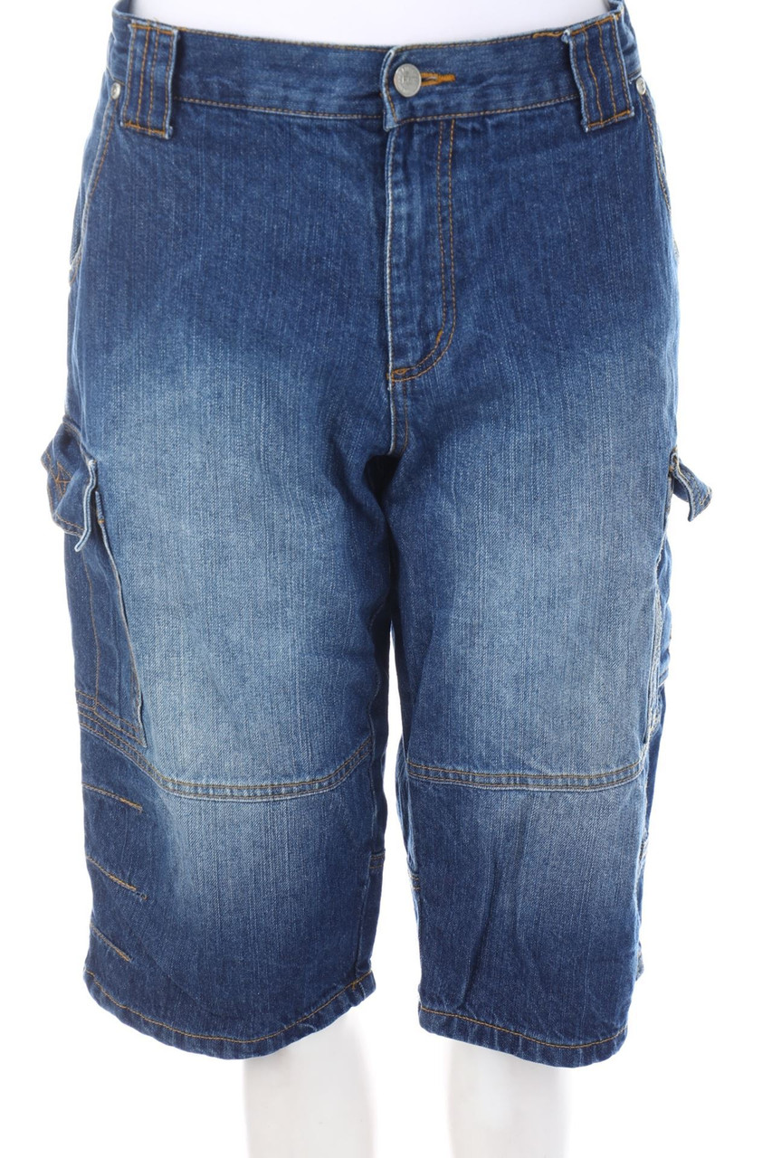 RAINBOW - Used Look Cropped Jeans mit aufgesetzten Taschen - D 50