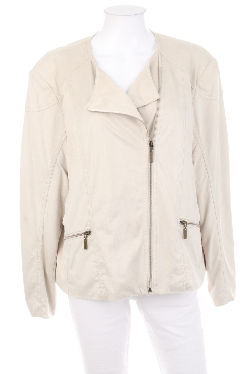 steilmann - Kunstlederjacke mit asymmetrischem Schnitt - L